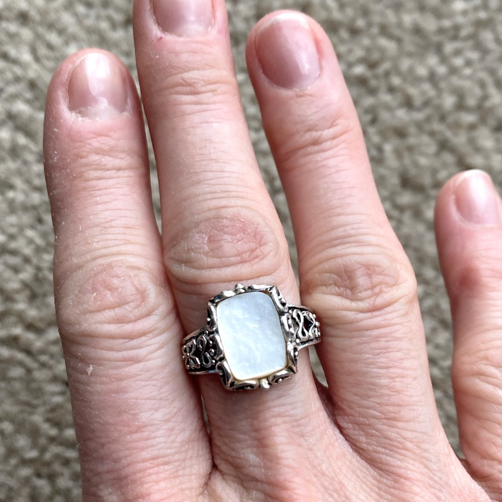 Mother of Pearl Sterling Silver Ring